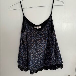 Joy Joy Black and Blue Patterned Camisole